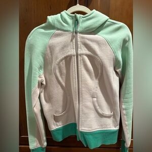 Lululemon Athletica Green and Cream Scuba Jacket - Limited Edition